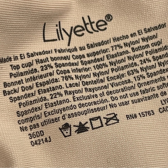 Lilyette Minimizer Bra 36DD Unlined Wired No Padding Full Coverage Mesh Beige - Picture 4 of 9